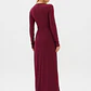 Vestido Canelado com Nó Bordeaux - Lança Perfume - vignette 2