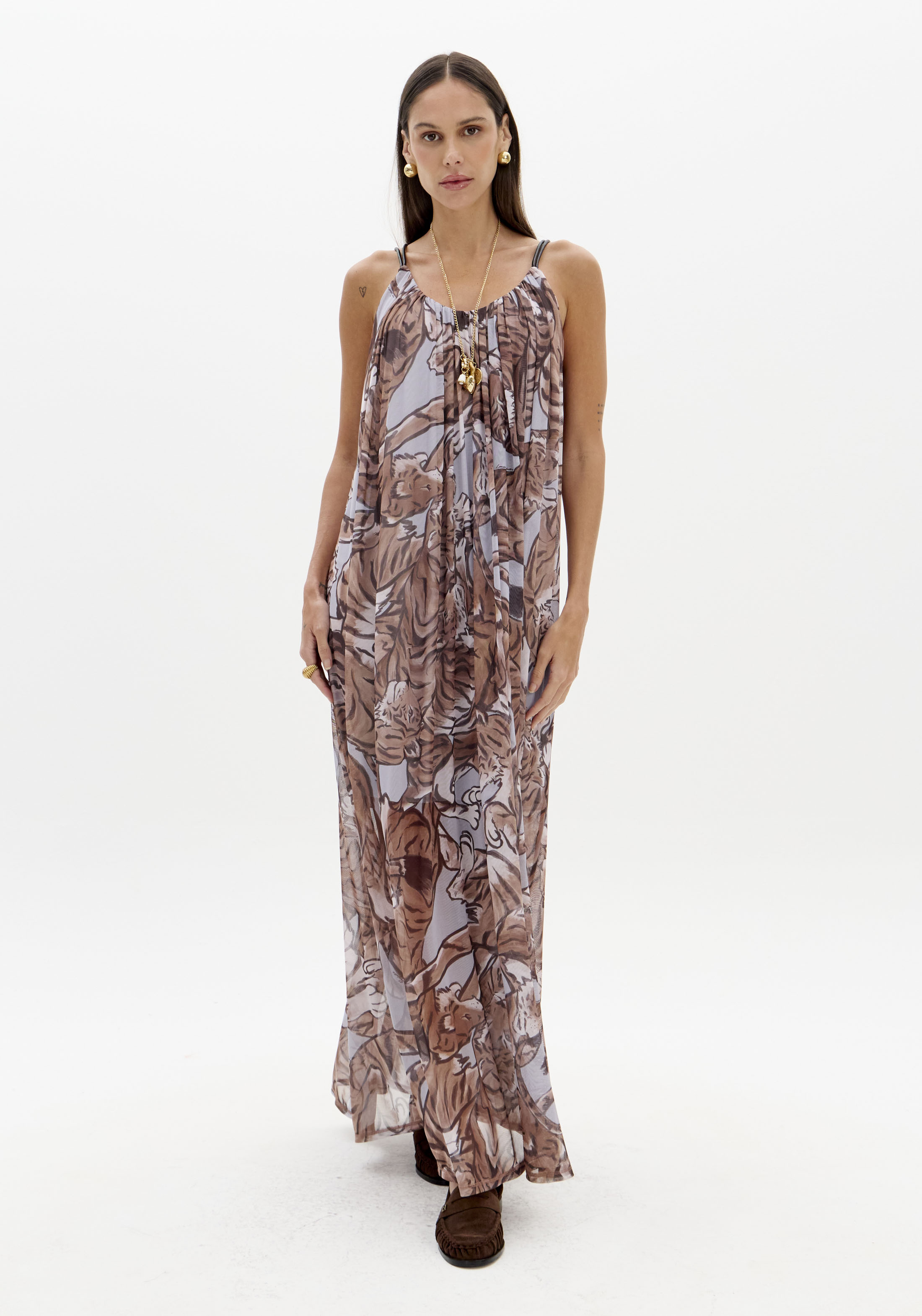 Vestido Comprido WILD EMBRACE Azul - Lança Perfume  1