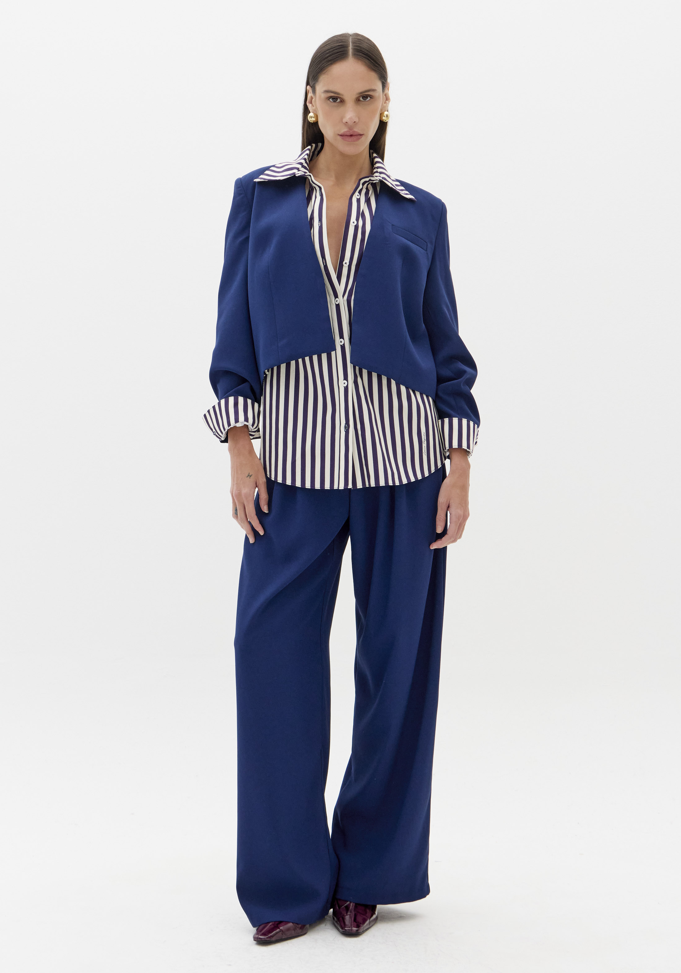 Camisa de Riscas Azul e Branco - Lança Perfume  2