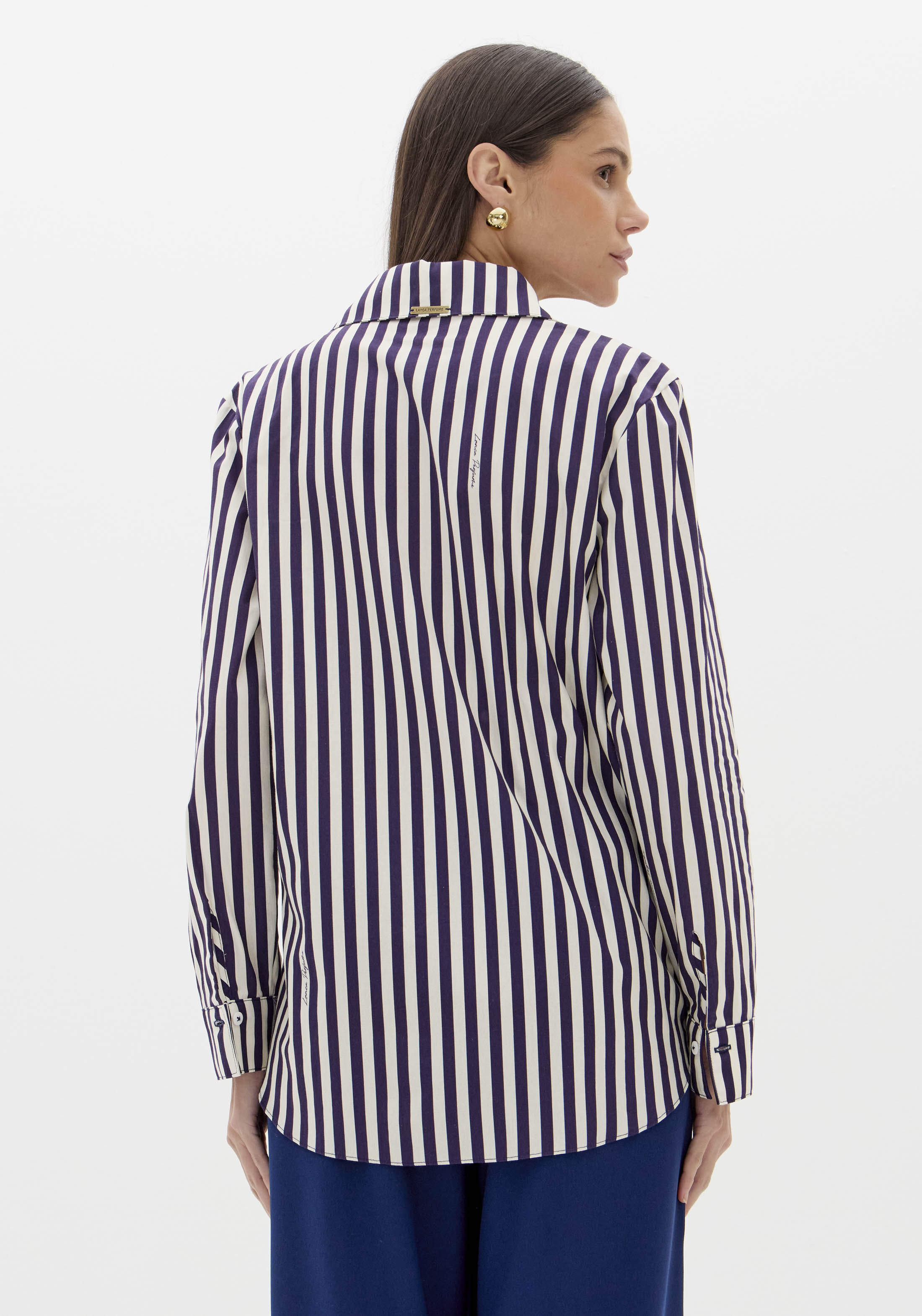Camisa de Riscas Azul e Branco - Lança Perfume  3