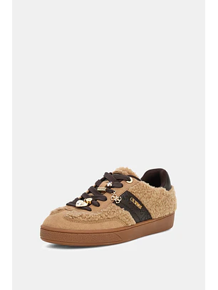Ténis com Pelo Taupe Naoki Bege - Guess
