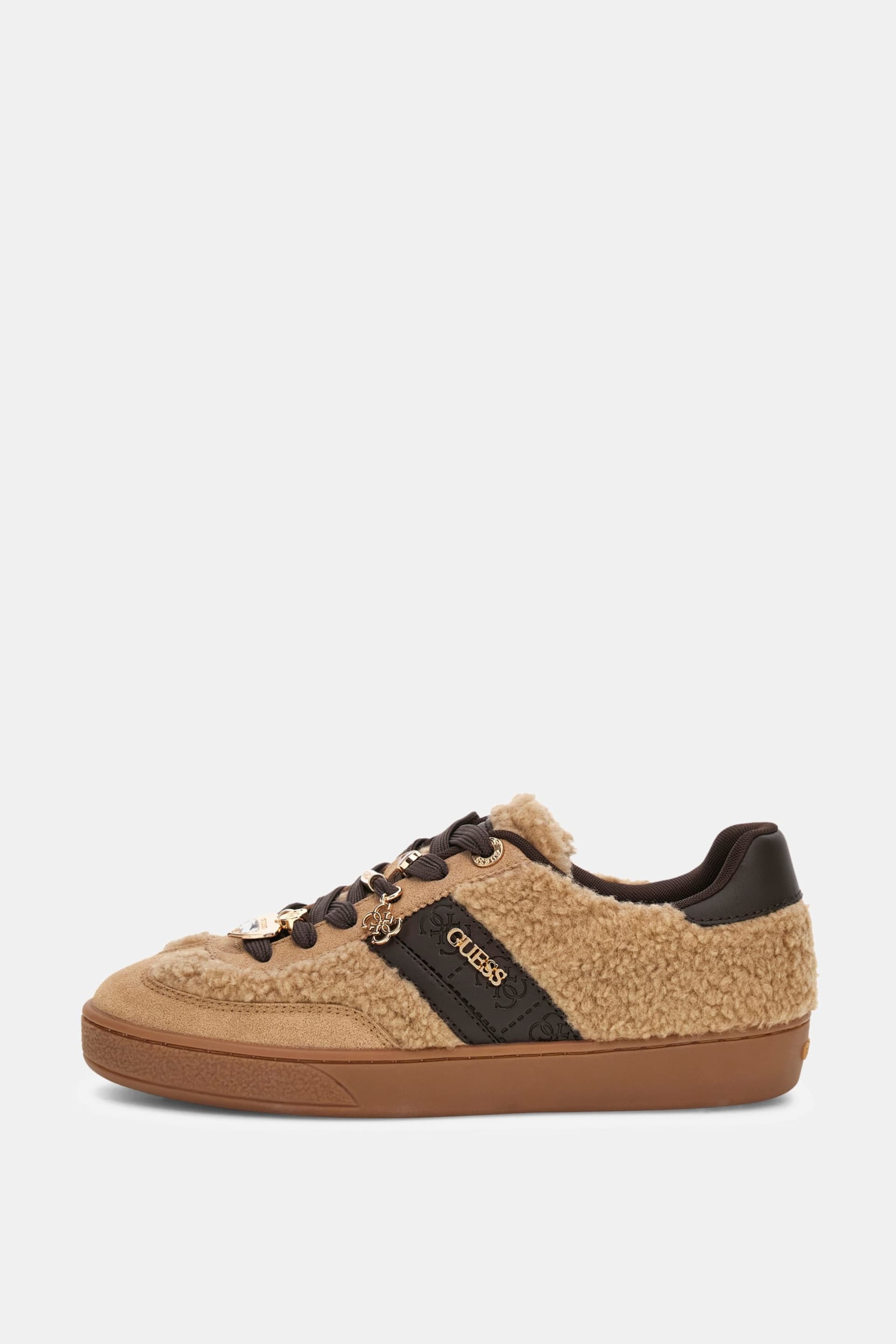 Ténis com Pelo Taupe Naoki Bege - Guess 1