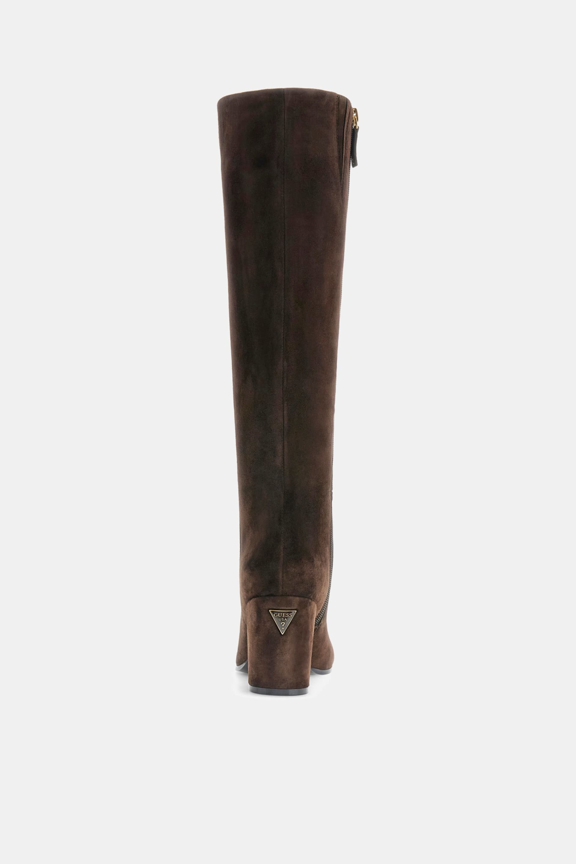 Bota de Cano Alto Braxen Suede Castanho - Guess  4