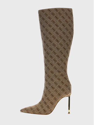 Bota De Salto CANDELEY Logo Bege - Guess