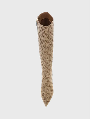 Bota De Salto CANDELEY Logo Bege - Guess