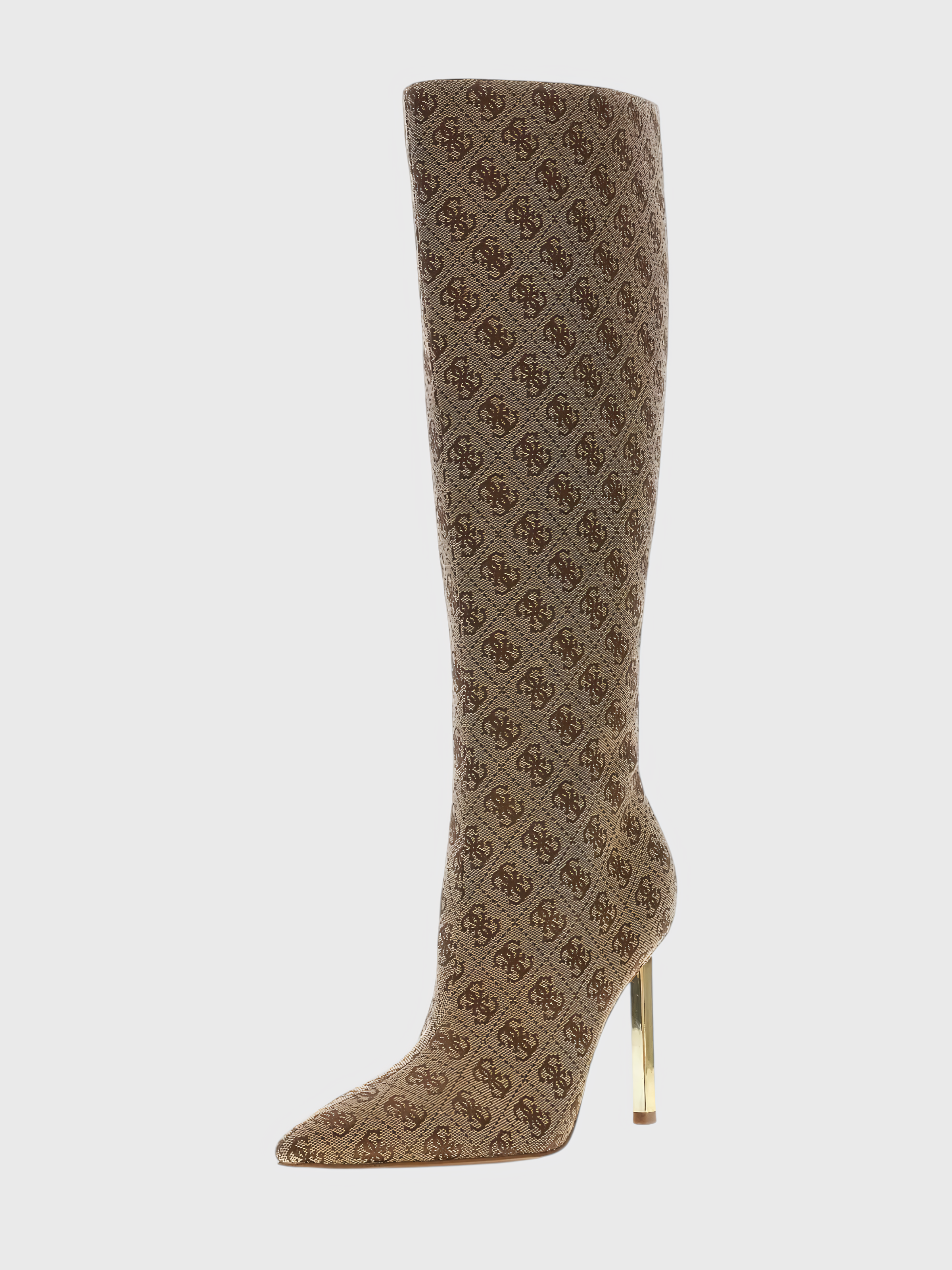 Bota De Salto CANDELEY Logo Bege - Guess 4