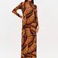 Vestido Comprido PAINTED WINGS Camel - Lança Perfum - Thumbnail 1
