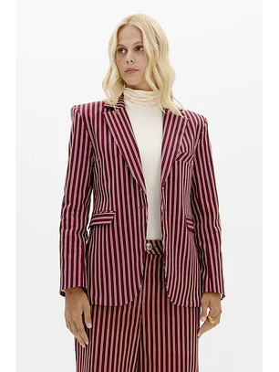 Blazer Riscas Bordeaux - Lança Perfume 