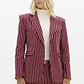Blazer Riscas Bordeaux - Lança Perfume  - Thumbnail 1