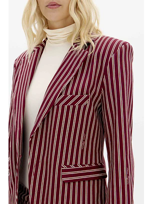 Blazer Riscas Bordeaux - Lança Perfume 
