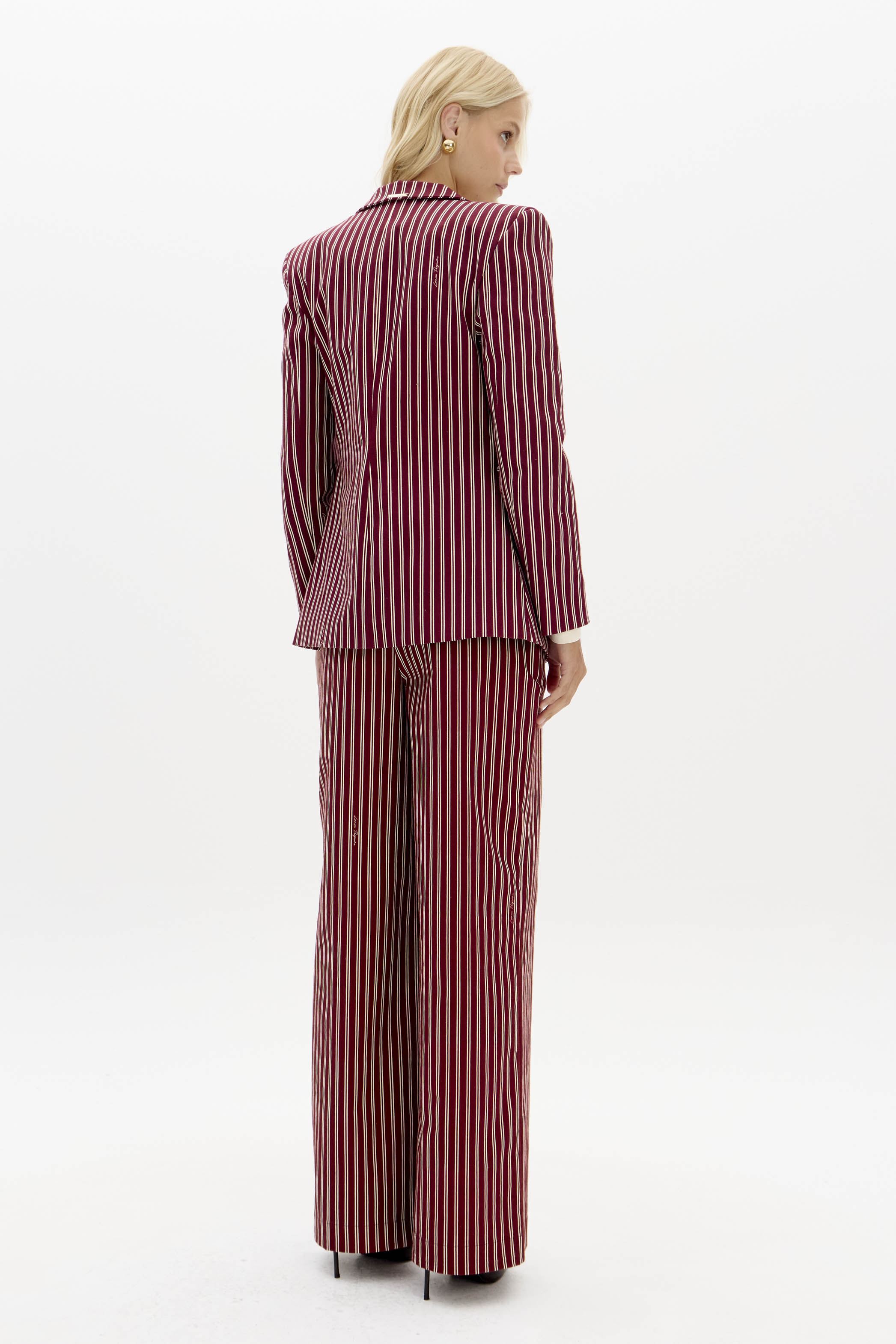 Blazer Riscas Bordeaux - Lança Perfume  5