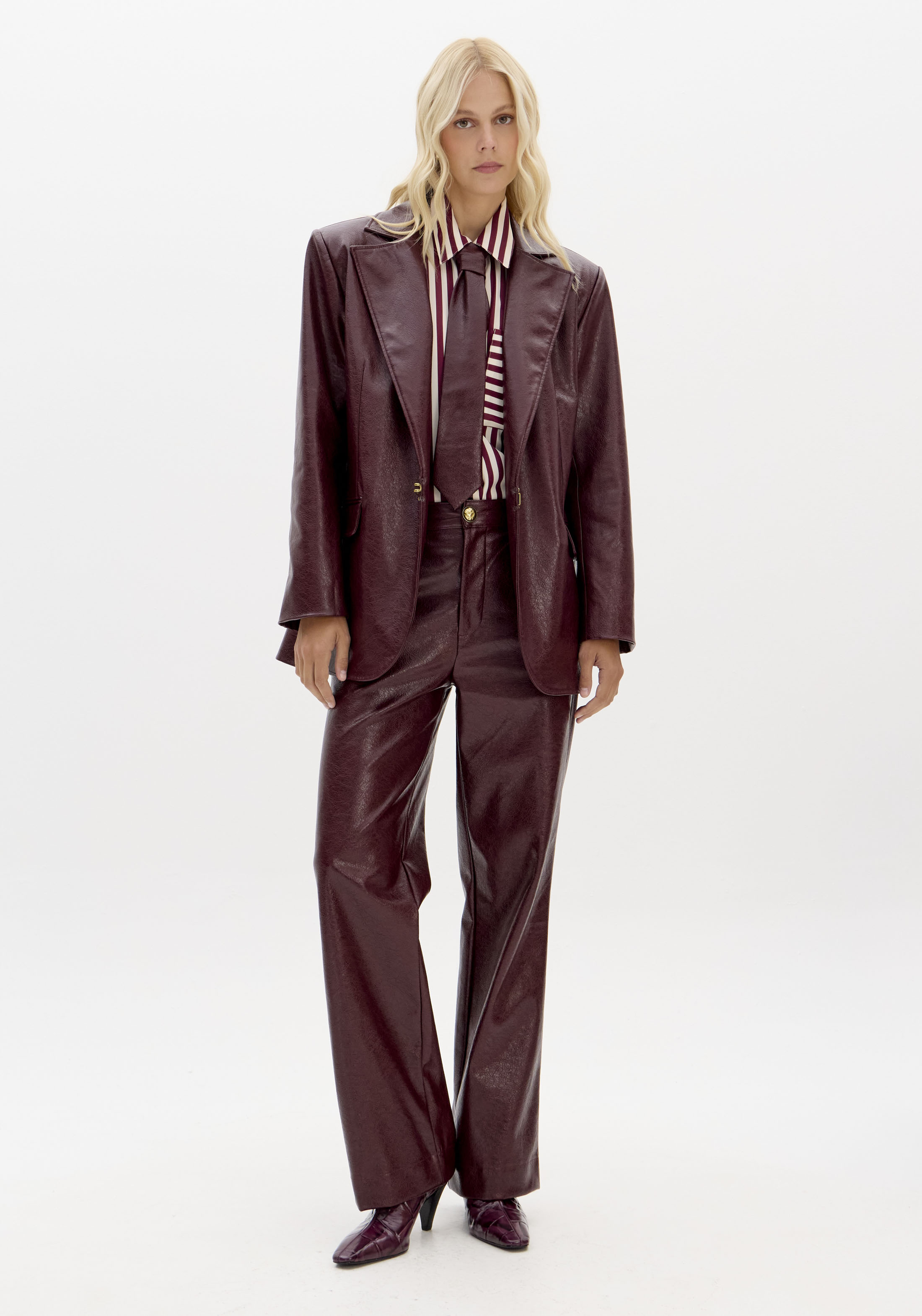 Blazer Oversized Napa Bordeaux - Lança Perfume 2