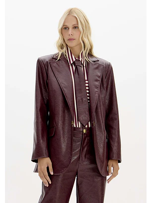 Blazer Oversized Napa Bordeaux - Lança Perfume