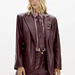 Blazer Oversized Napa Bordeaux - Lança Perfume - vignette 1