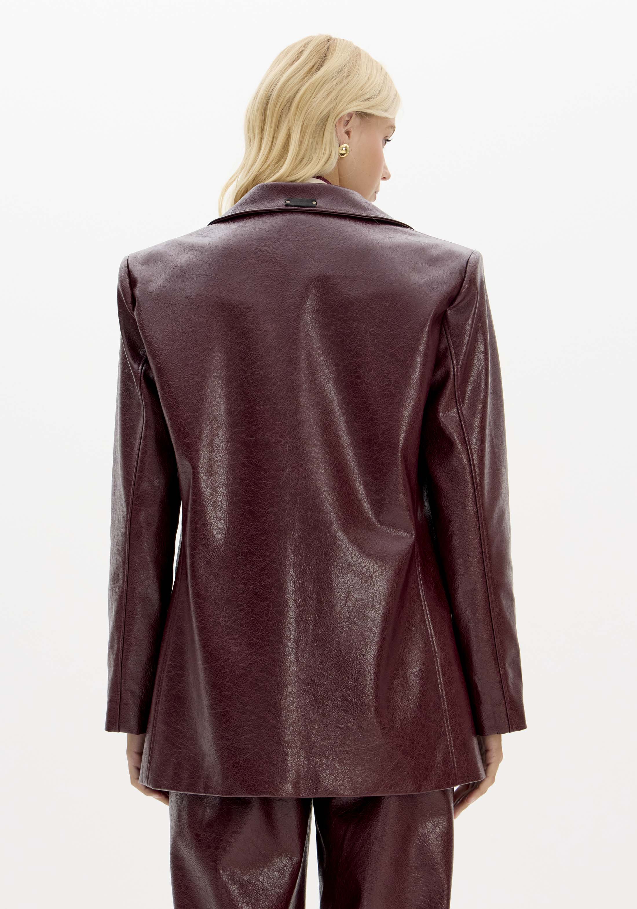 Blazer Oversized Napa Bordeaux - Lança Perfume 3