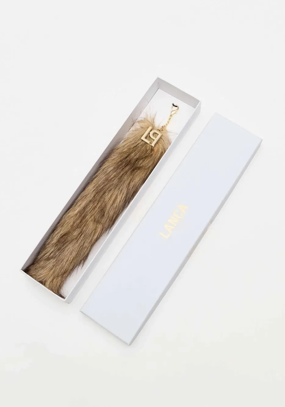 Pendente Cauda de Pelo Bege - Lança Perfume  1