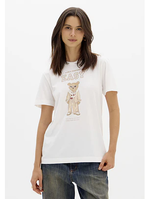 T-shirt Urso Branca - Lança Perfume