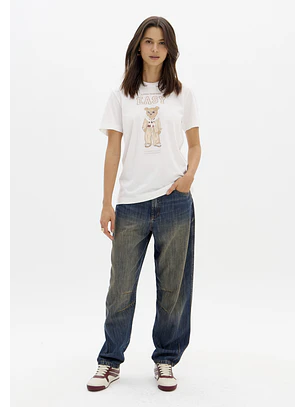 T-shirt Urso Branca - Lança Perfume