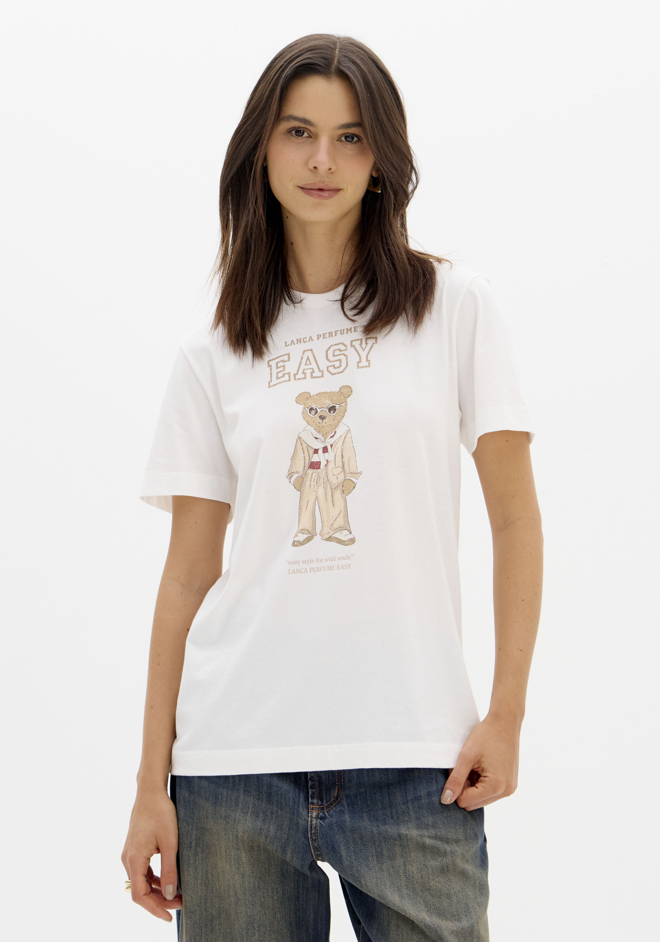 T-shirt Urso Branca - Lança Perfume 1