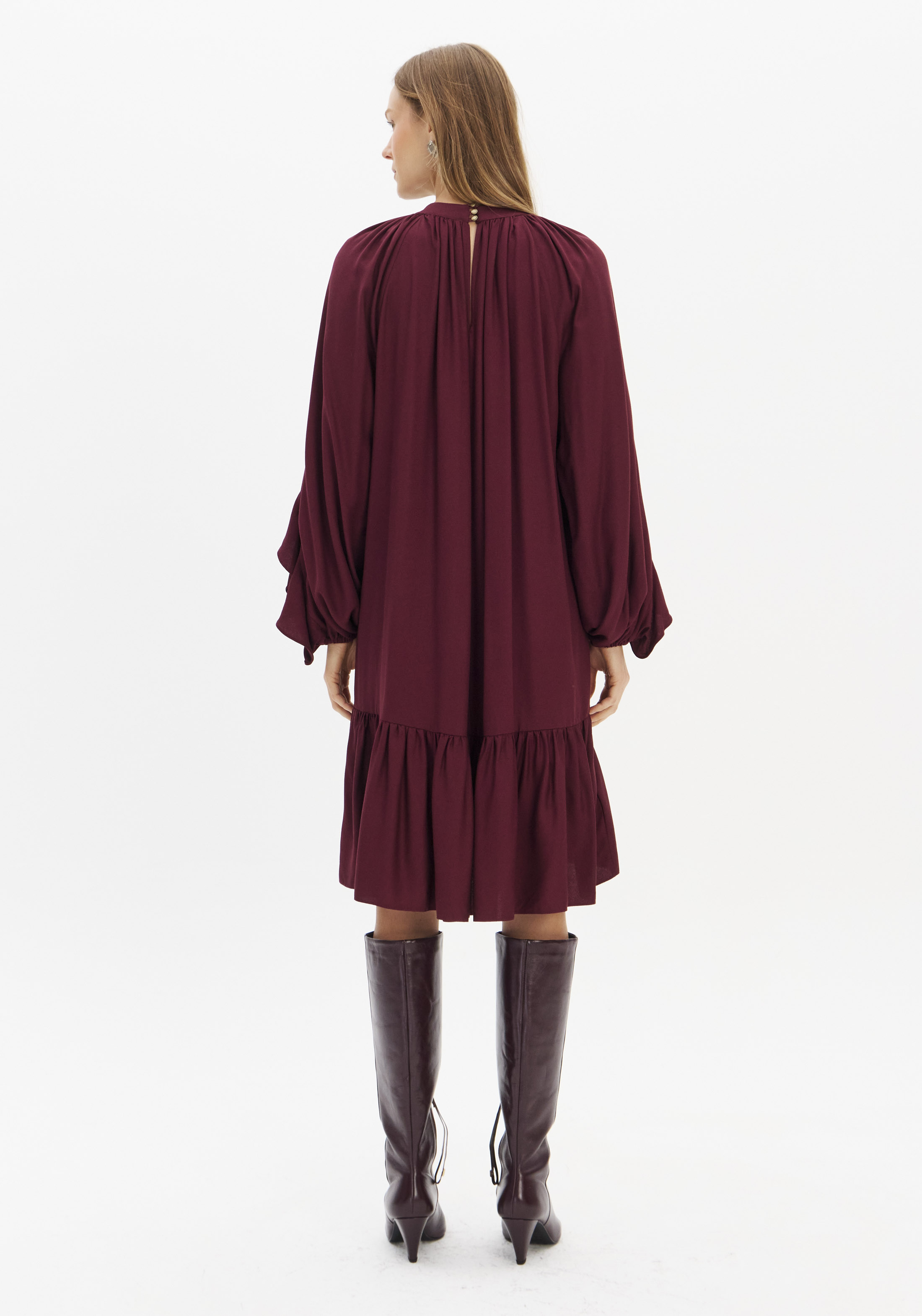 Vestido Fluido Bordeaux - Lança Perfume  2