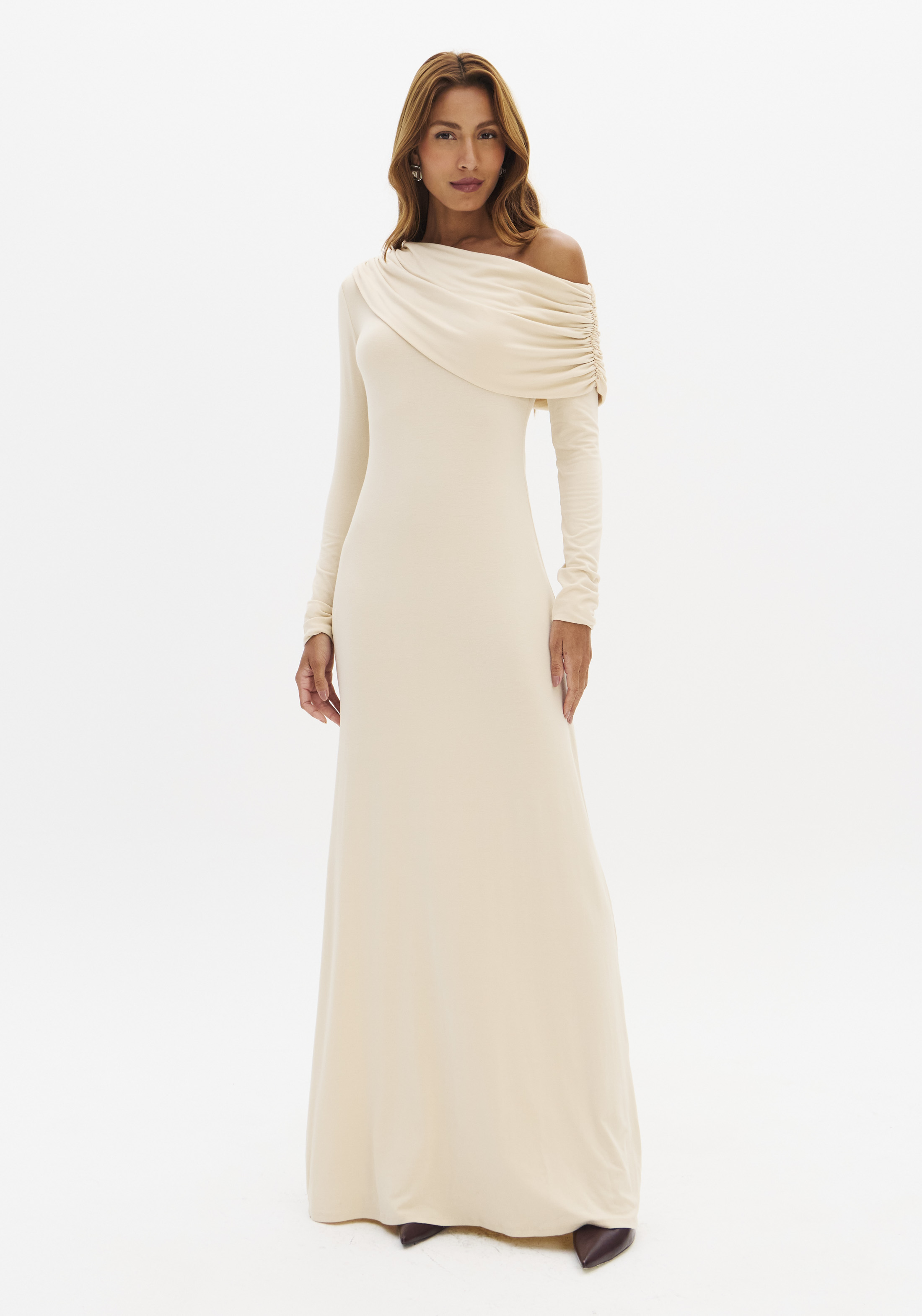 Vestido Comprido Creme - Lança Perfume  1