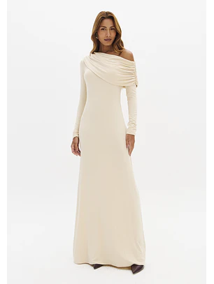 Vestido Comprido Creme - Lança Perfume 