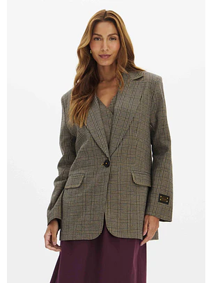 Blazer Xadrez URBAN CHESS Taupe - Lança Perfume 