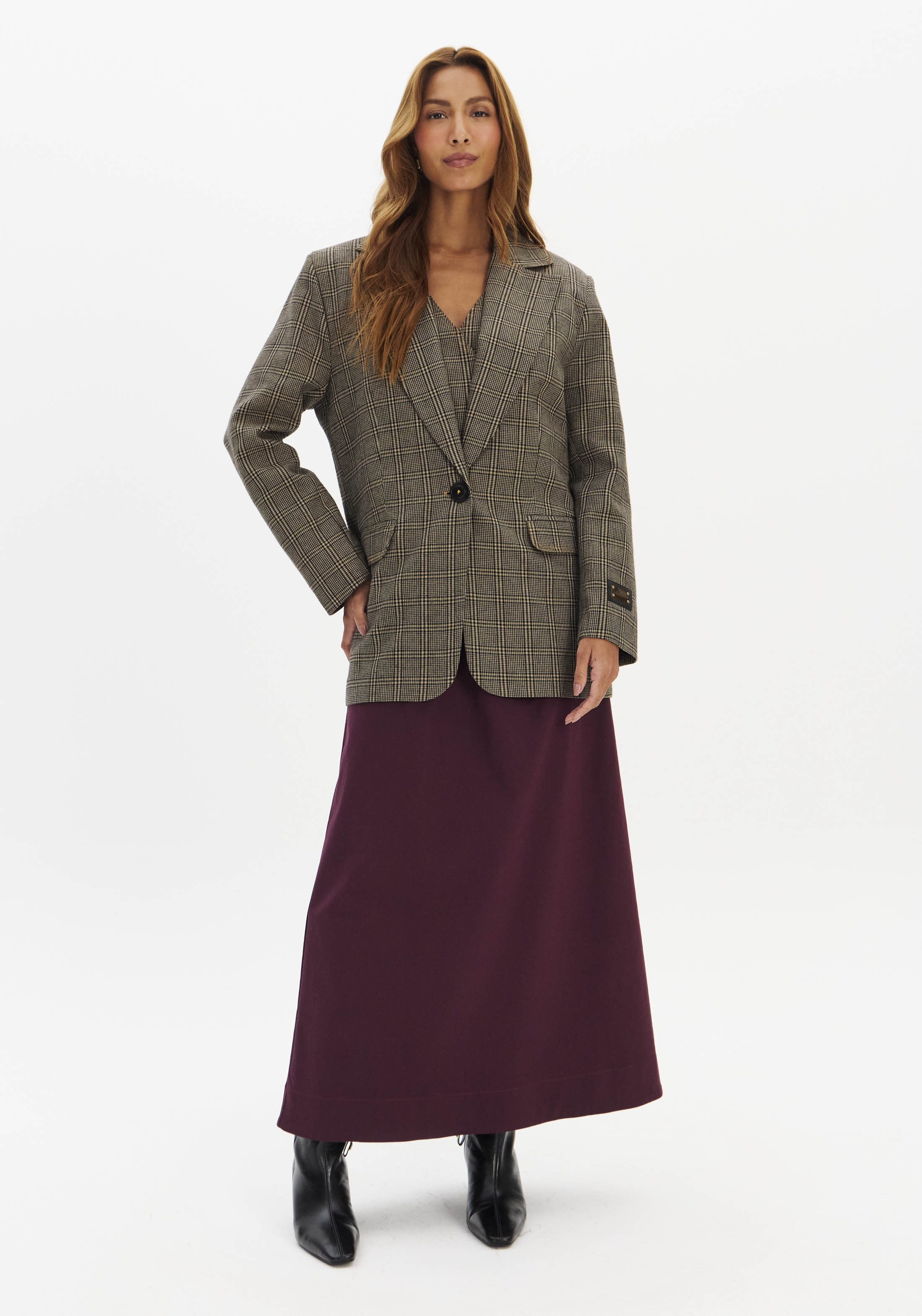 Blazer Xadrez URBAN CHESS Taupe - Lança Perfume  5