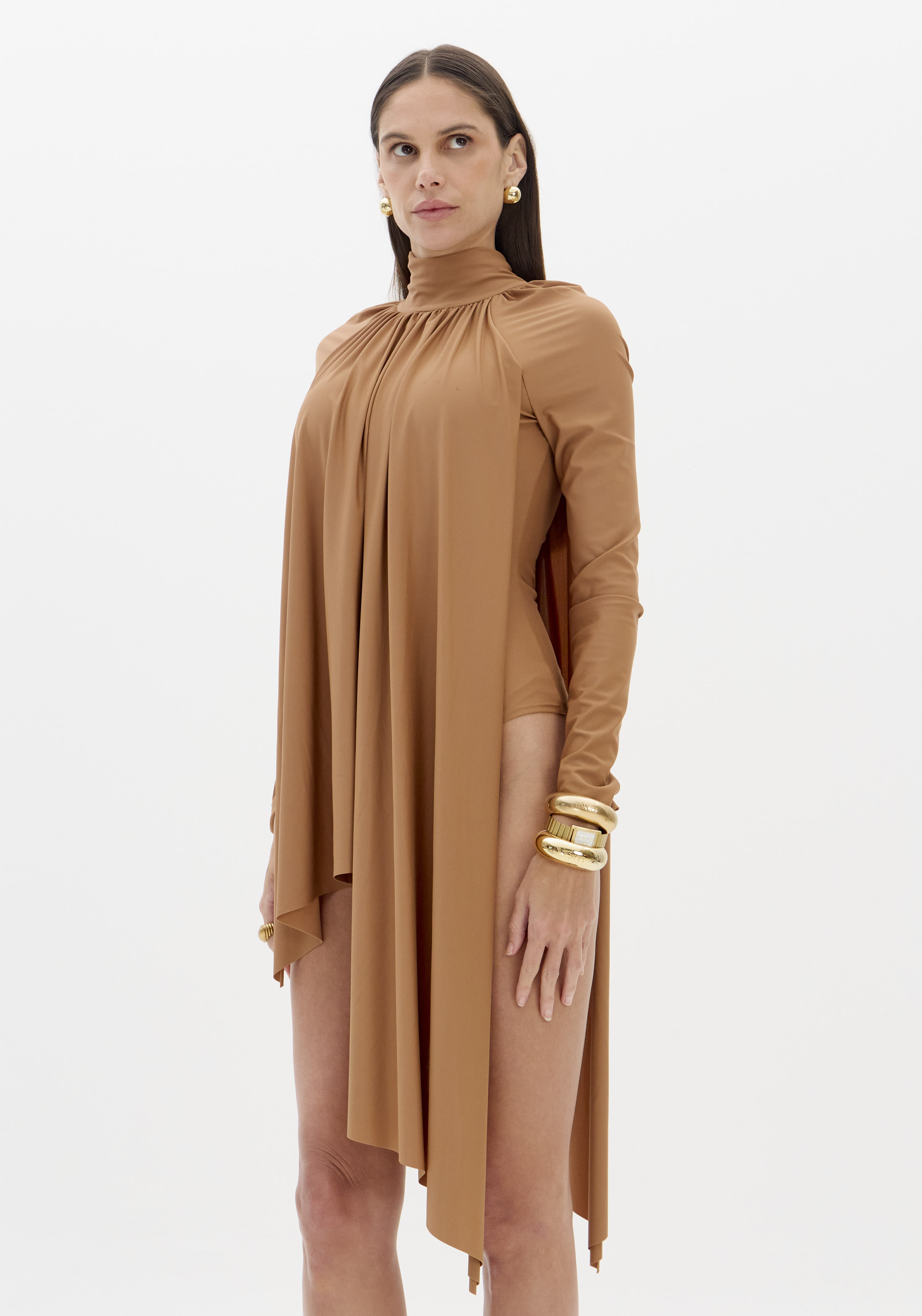 Body Malha Fria Camel - Lança Perfume  3
