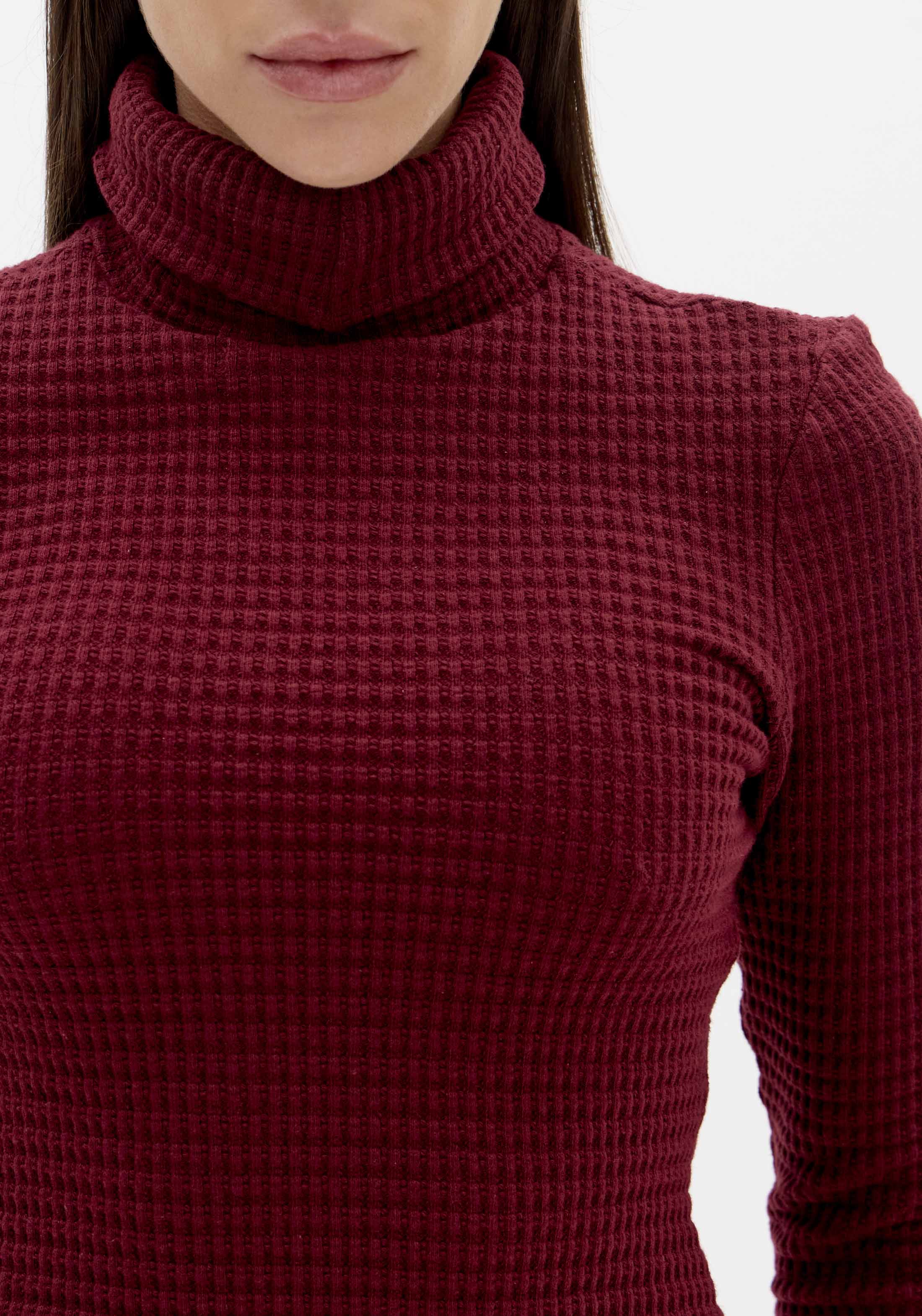 Camisola Gola Alta Bordeaux - Lança Perfume  4