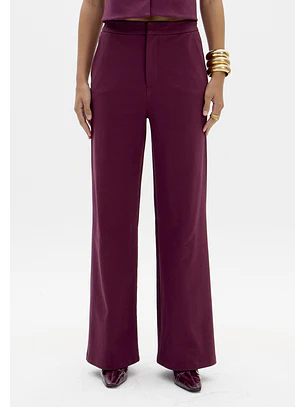 Calças Wide Leg INTENSE PLUM Bordeaux - Lança Perfume