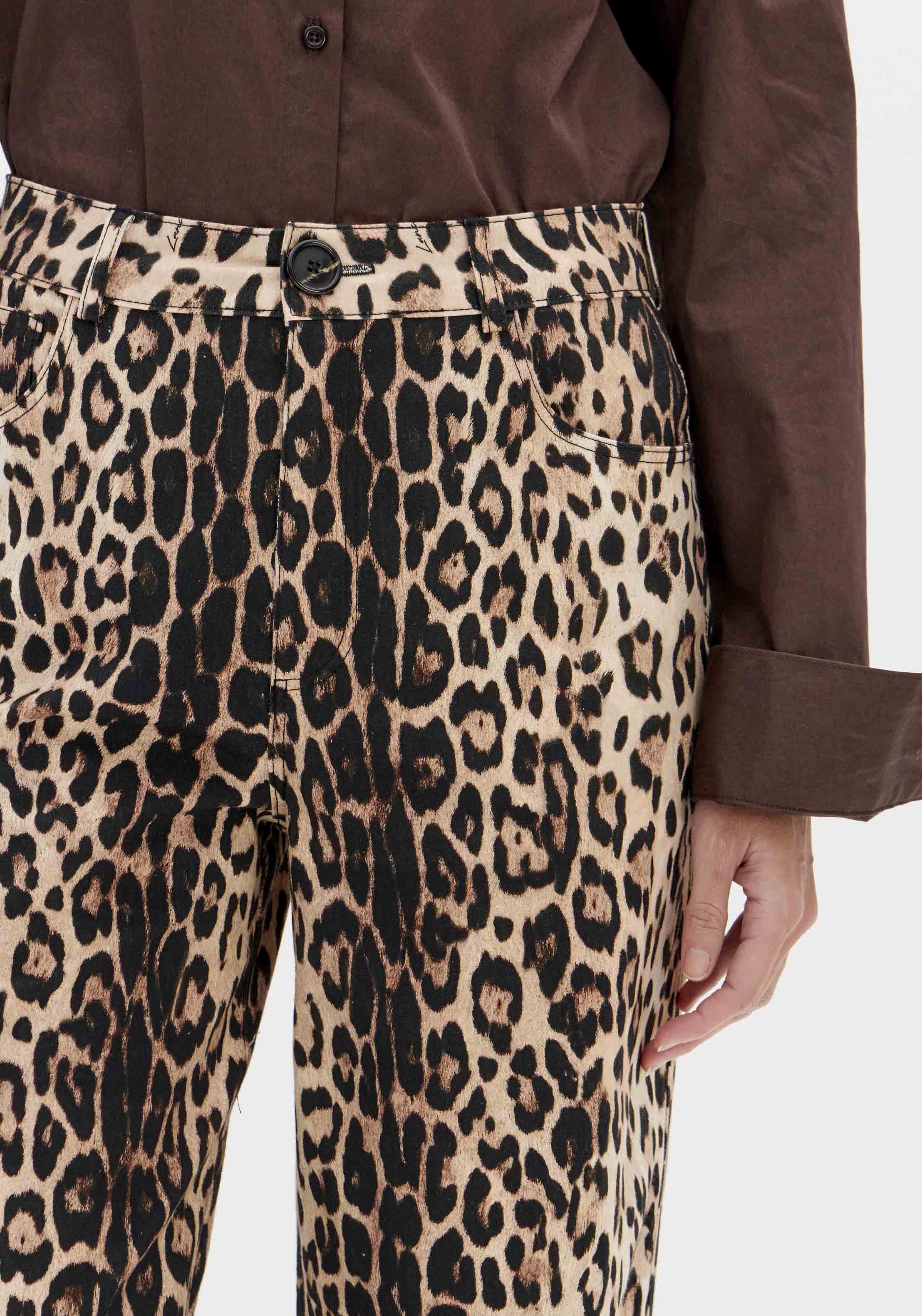 Calças Wide Leg Animal Print - Lança Perfume  3