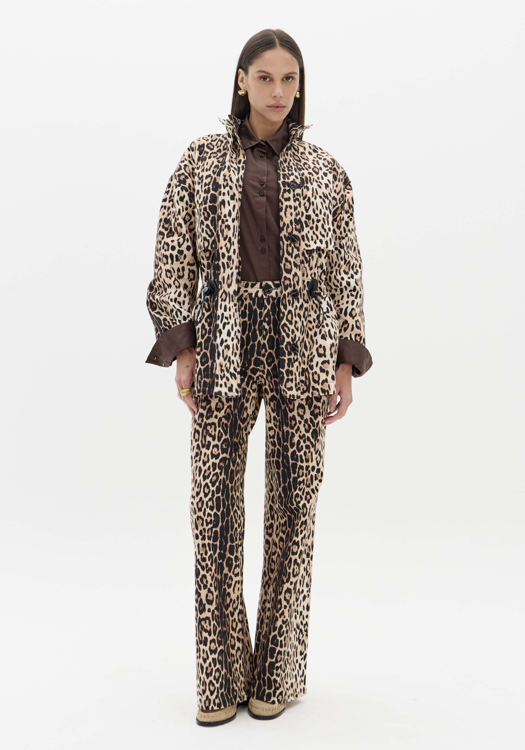 Calças Wide Leg Animal Print - Lança Perfume  4
