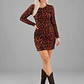 Vestido Curto Canelado WILD JAGUAR Animal Print - Lança Perfume - vignette 1