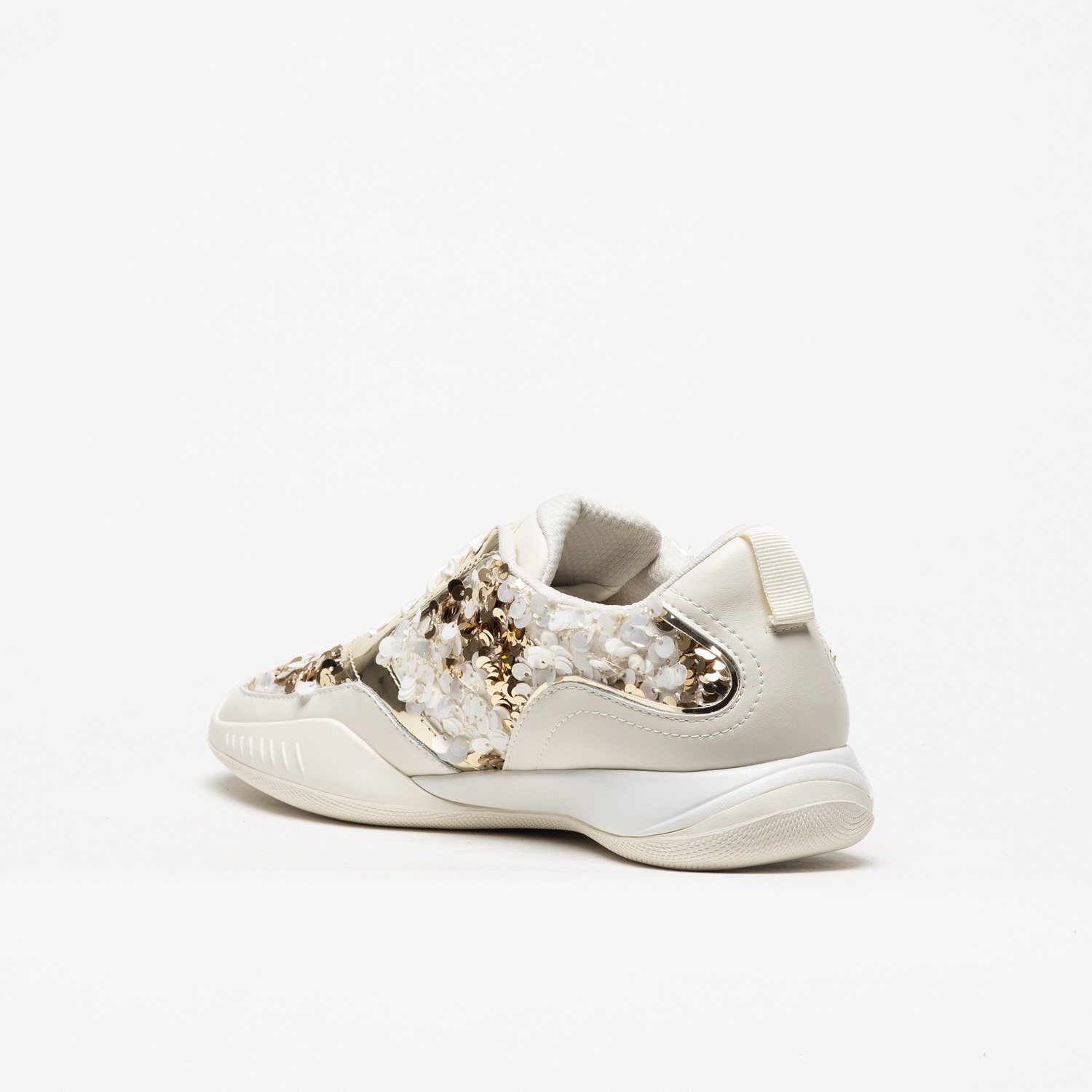 Ténis com Lantejoulas BLOSSOM 03 Branco e Dourado - Liu Jo  3