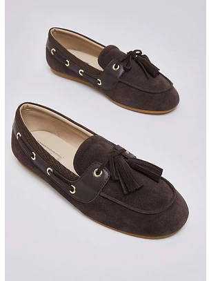 Sapato Mocassin em Camurça Skipper 03 Castanho - Liu Jo 