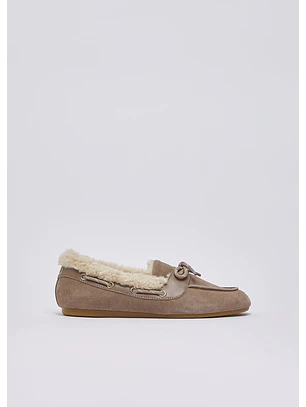 Mocassins com Pelo SKIPPER 03 Bege - Liu Jo