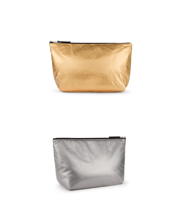 Bolsa Pequena Reversível Metalizada Dourado/Prata Kaos Shock - Tous