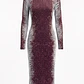 Vestido Midi Ondine Castanho e Azul - SAHOCO - miniatura 2