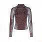 Camisola Top Ondine Castanho e Azul  - SAHOCO - Thumbnail 5