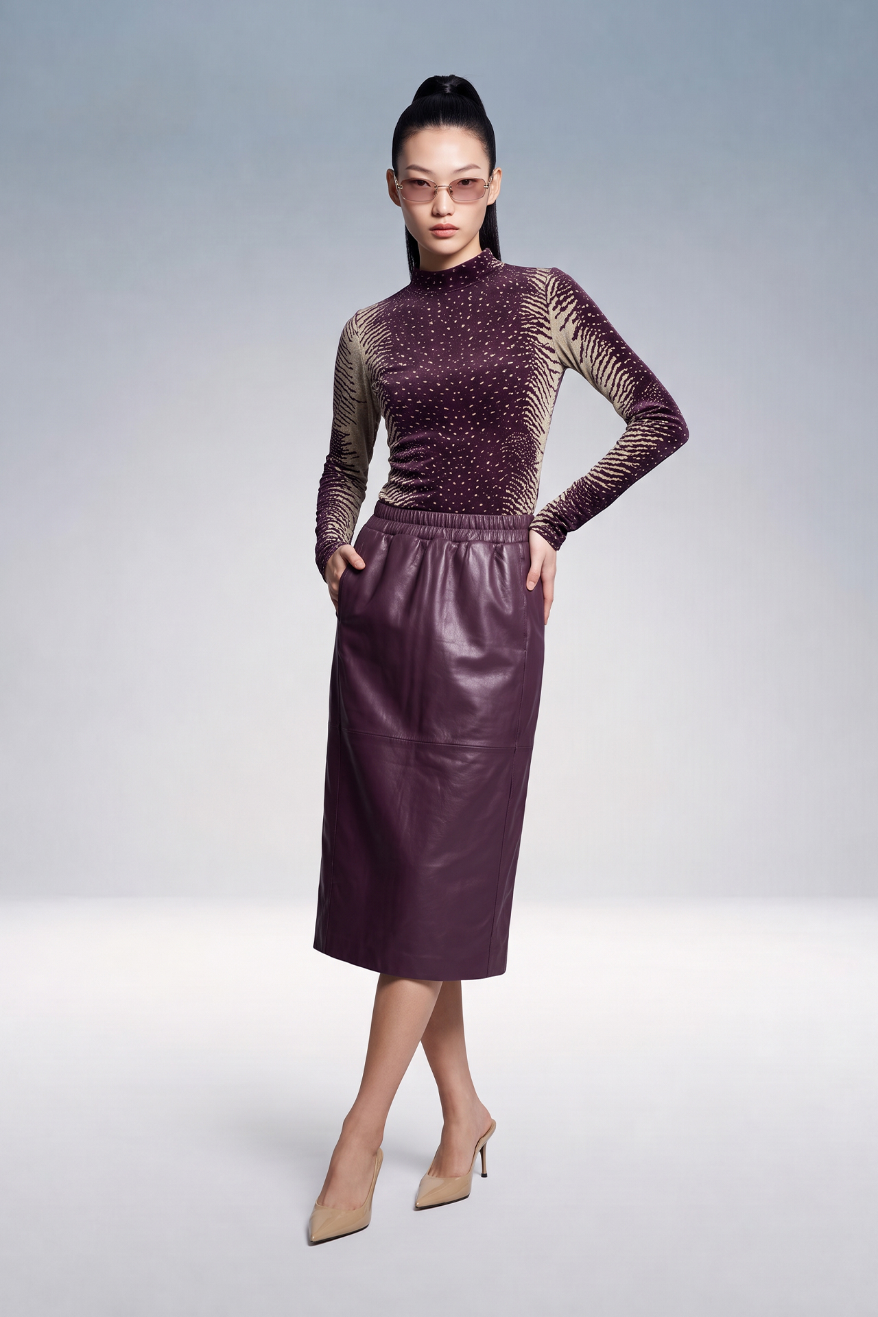 Camisola Top Ondine Roxo e Amarelo - SAHOCO  2