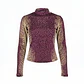 Camisola Top Ondine Roxo e Amarelo - SAHOCO  - Thumbnail 7