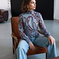 Blusa Halo Print Azul - SAHOCO - Thumbnail 3