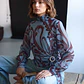 Blusa Halo Print Azul - SAHOCO - Thumbnail 5