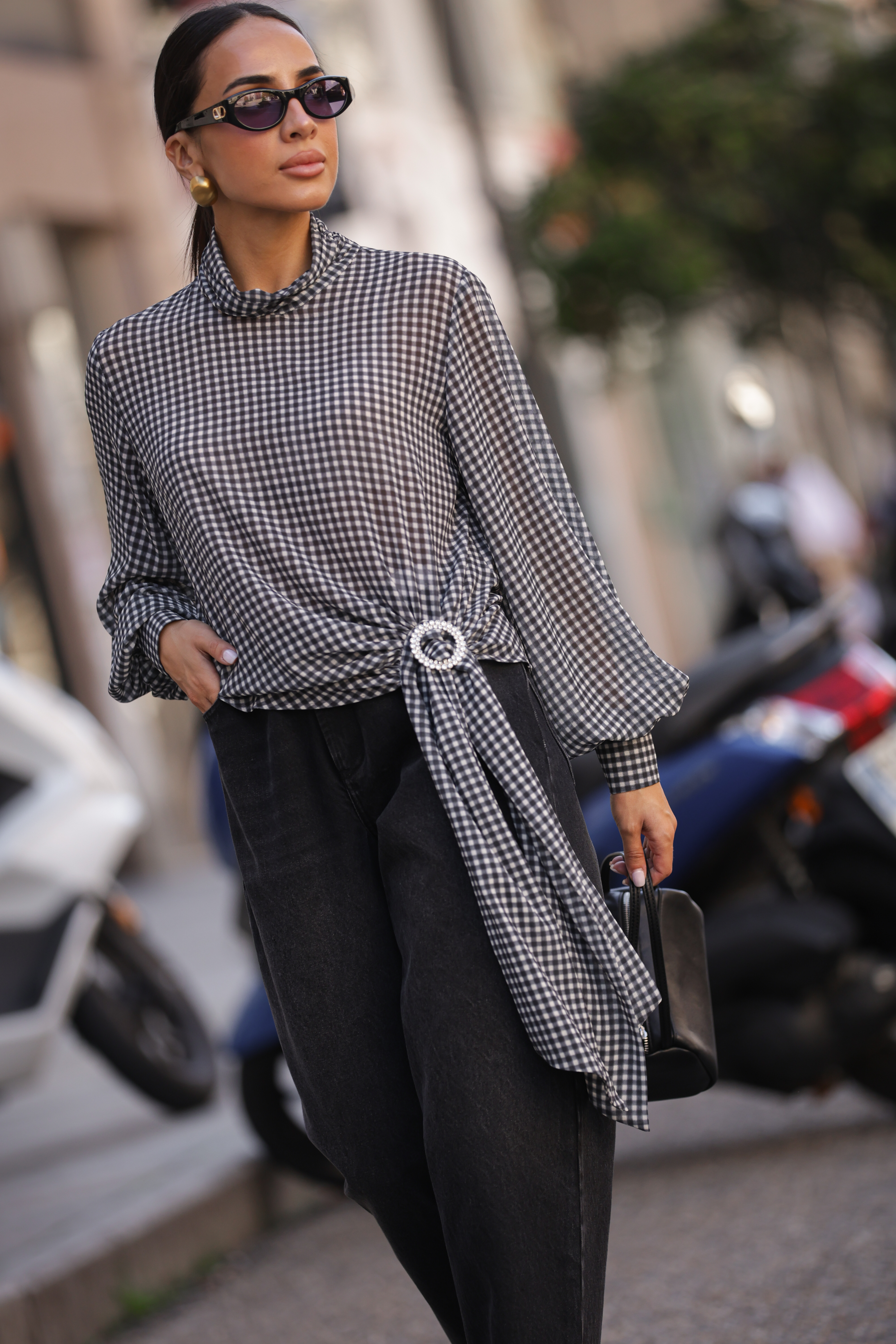Blusa Halo Print Preto e Branco - SAHOCO  1