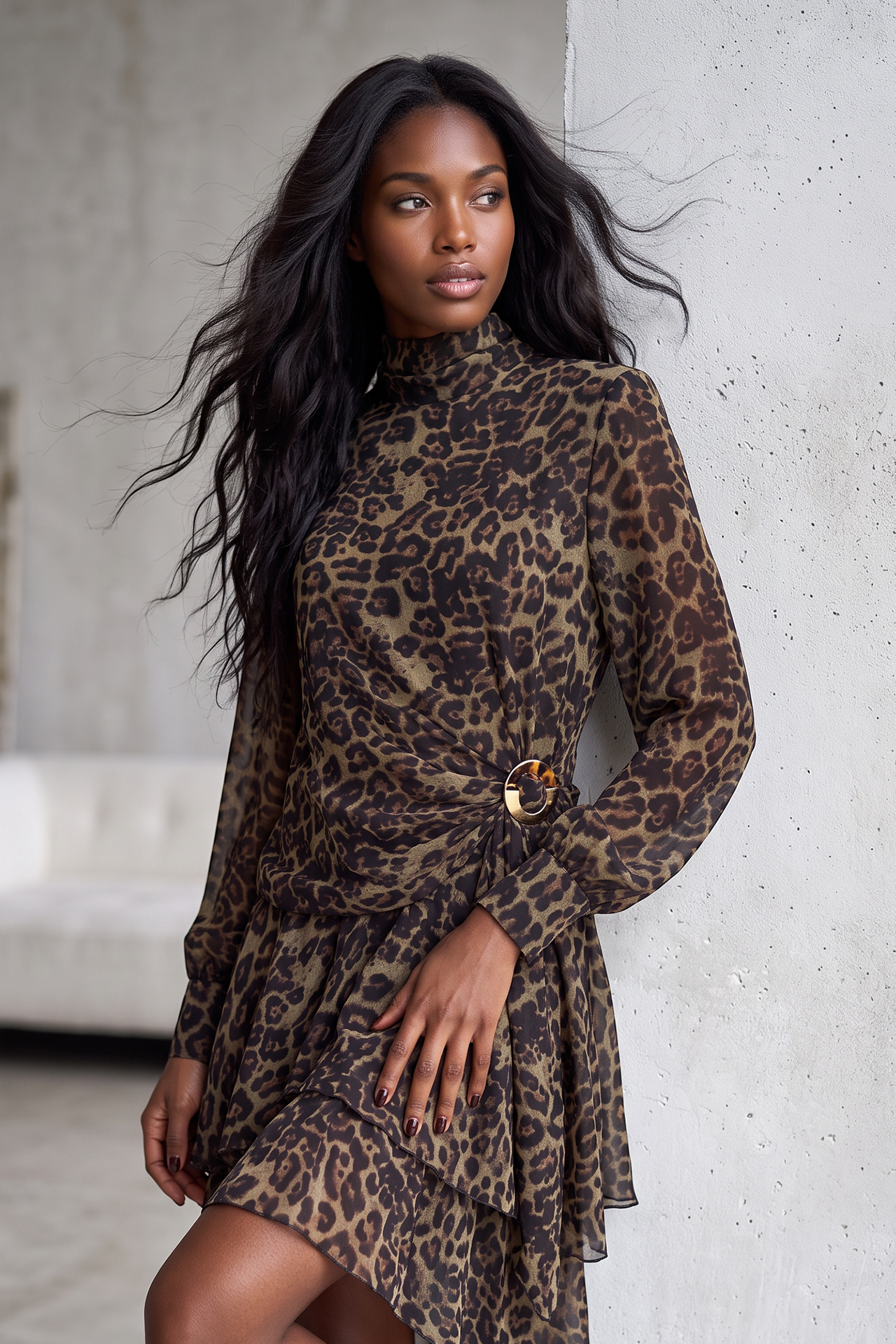 Blusa Halo Print Animal Print Verde - SAHOCO 1