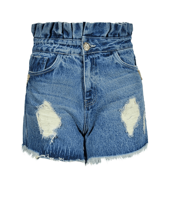 Calções com cintura paperbag - SAHOCO