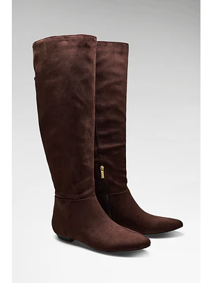 Bota de Cano Alto Cordan Camurça Castanho - Guess