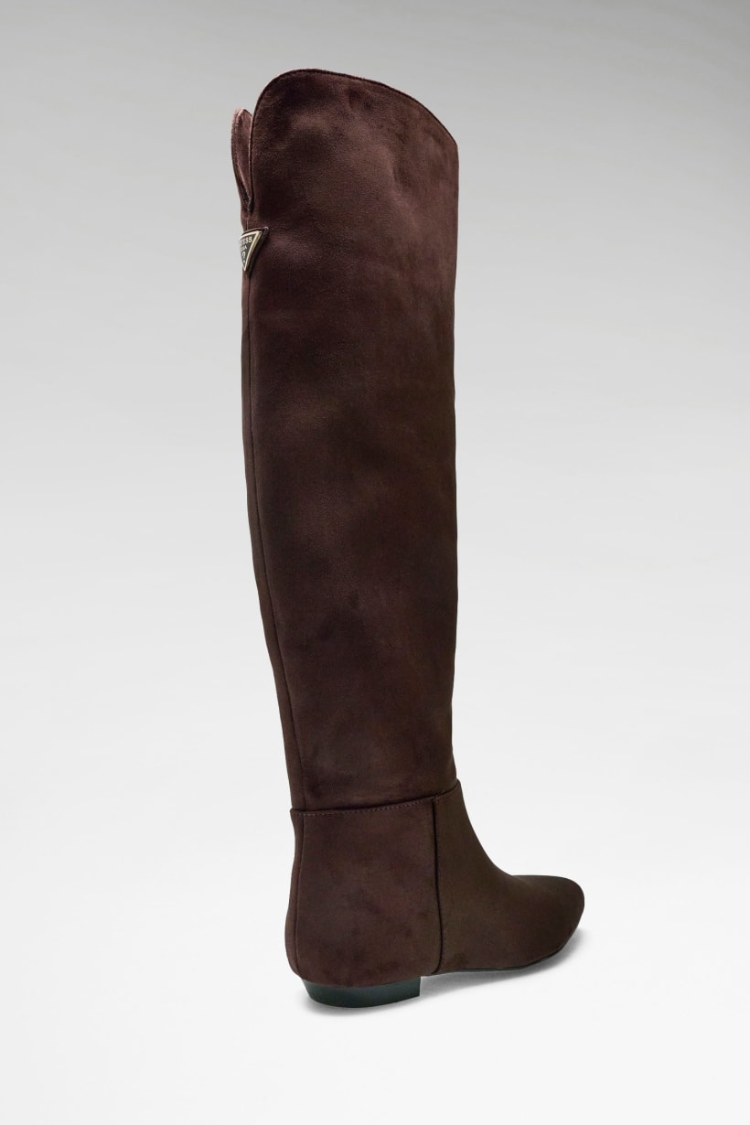Bota de Cano Alto Cordan Camurça Castanho - Guess 4