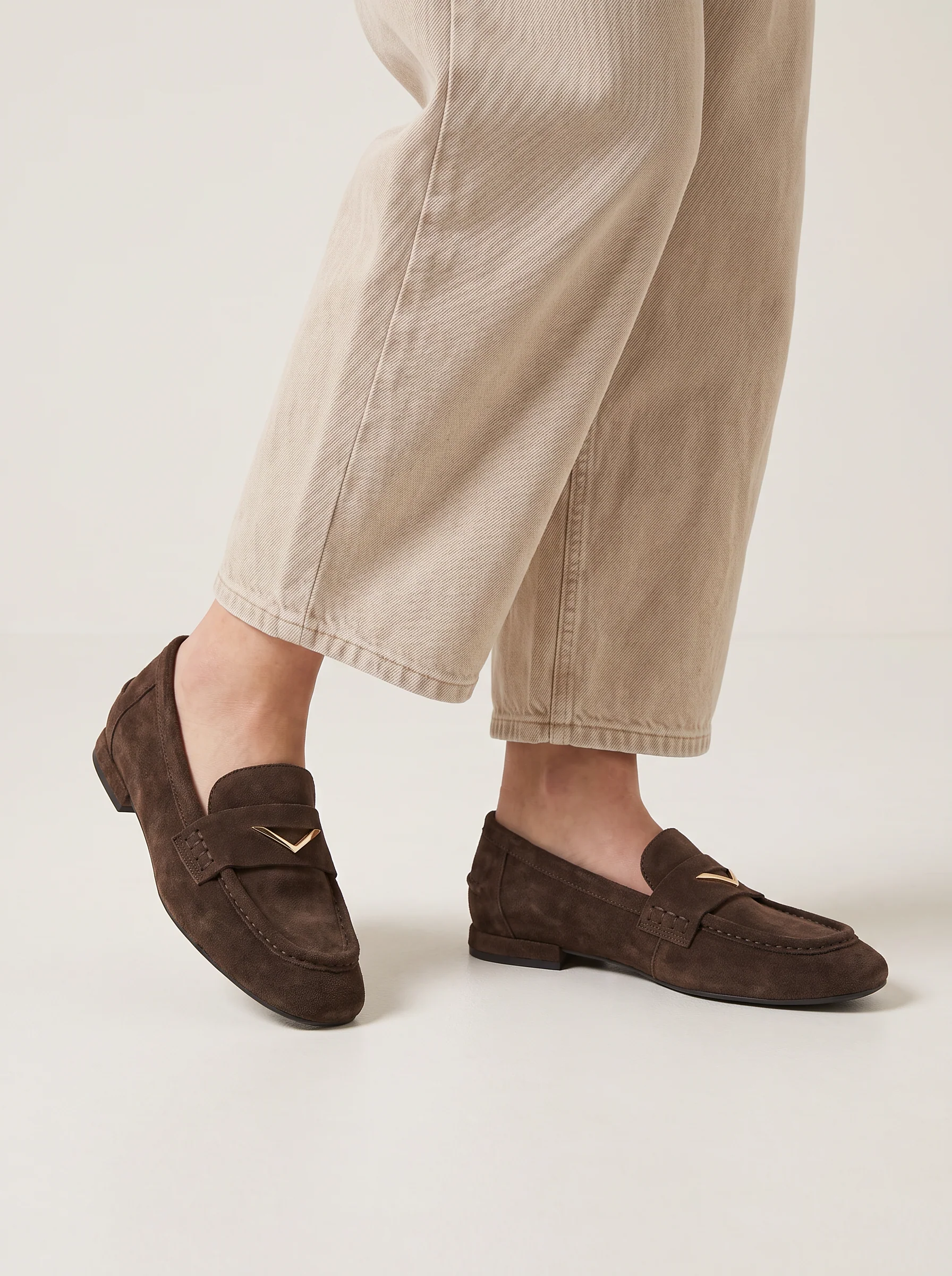 Mocassins em Pele V2571-95-2 Castanho - ABF-97 by exé  2